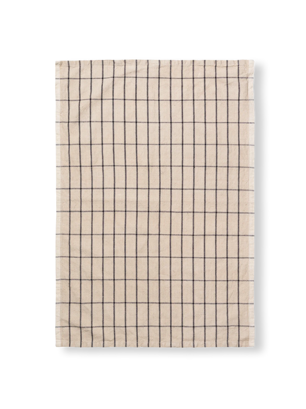 ferm LIVING Hale Tea Towel – Sand / Black