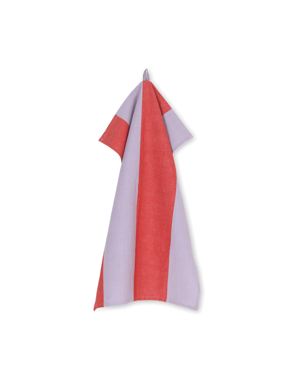 ferm LIVING Hale Tea Towel – Red / Lilac