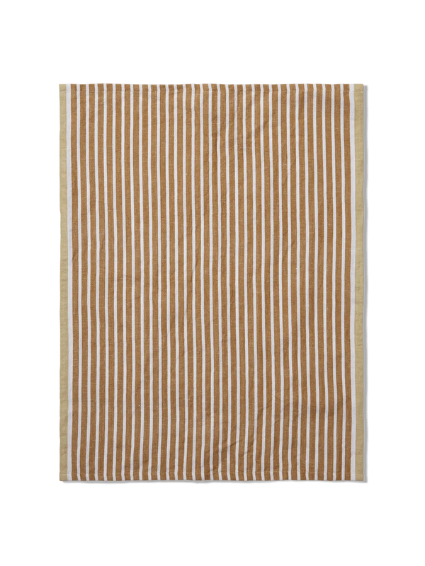 ferm LIVING Hale Tea Towel – Golden Brown / Silver Fern