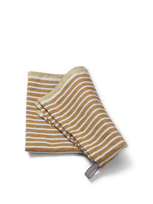 ferm LIVING Hale Tea Towel – Golden Brown / Silver Fern