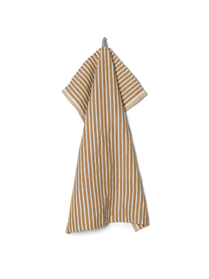 ferm LIVING Hale Tea Towel – Golden Brown / Silver Fern