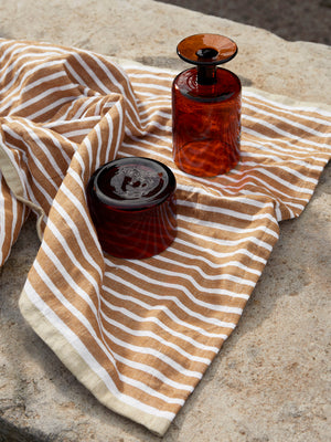 ferm LIVING Hale Tea Towel – Golden Brown / Silver Fern