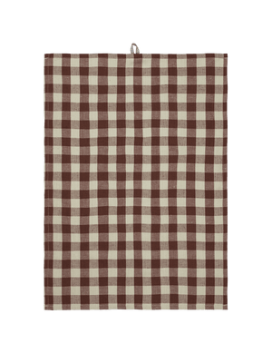 ferm LIVING Hale Tea Towel – Cinnamon / Grey Green