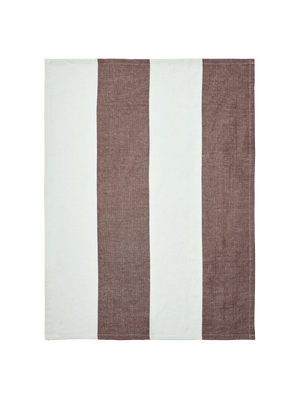 ferm LIVING Hale Tea Towel – Chestnut / Frosted Lime
