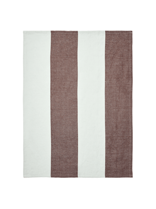 ferm LIVING Hale Tea Towel – Chestnut / Frosted Lime