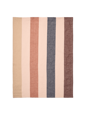 ferm LIVING Hale Tea Towel – Cashmere / Mocha / Indigo Blue