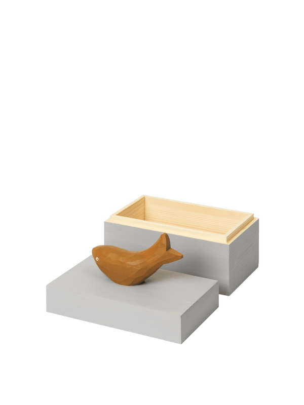 ferm LIVING Harbour Box – Fish – Mist Blue / Aged Gold