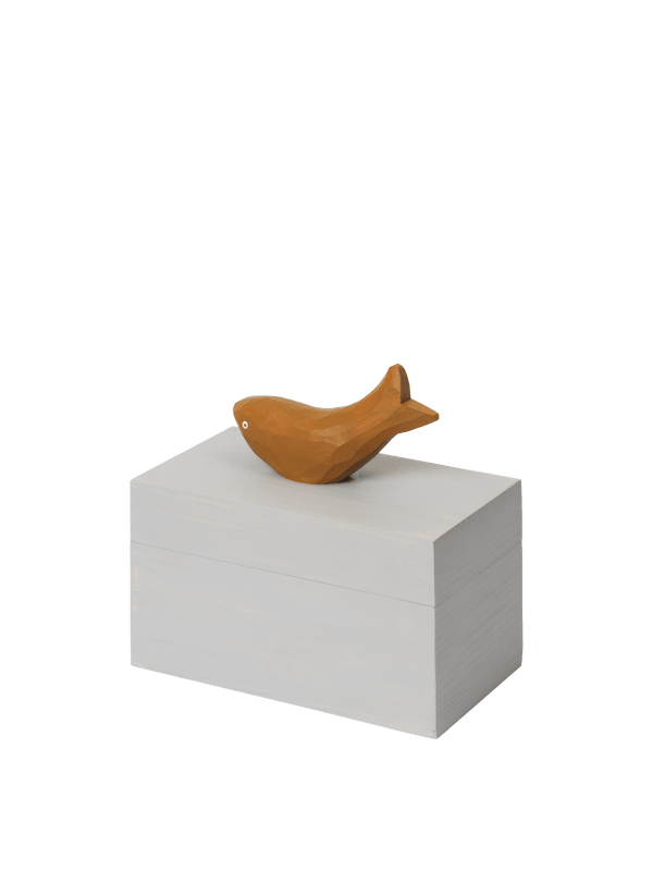 ferm LIVING Harbour Box – Fish – Mist Blue / Aged Gold