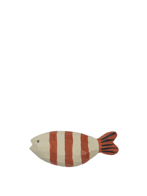 ferm LIVING Harbour Hook – Fish Stripe – Baked Clay / Light Celadon