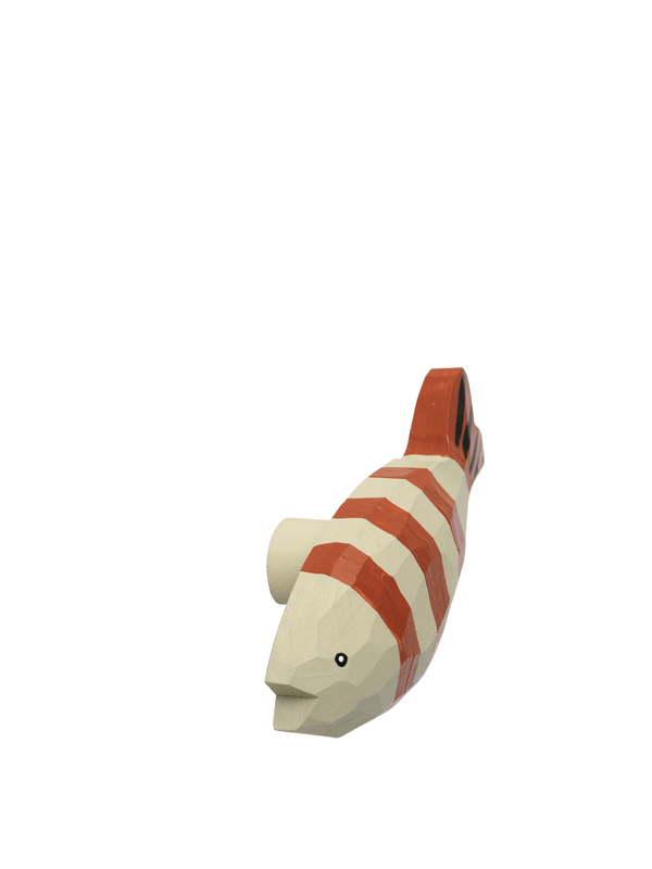 ferm LIVING Harbour Hook – Fish Stripe – Baked Clay / Light Celadon