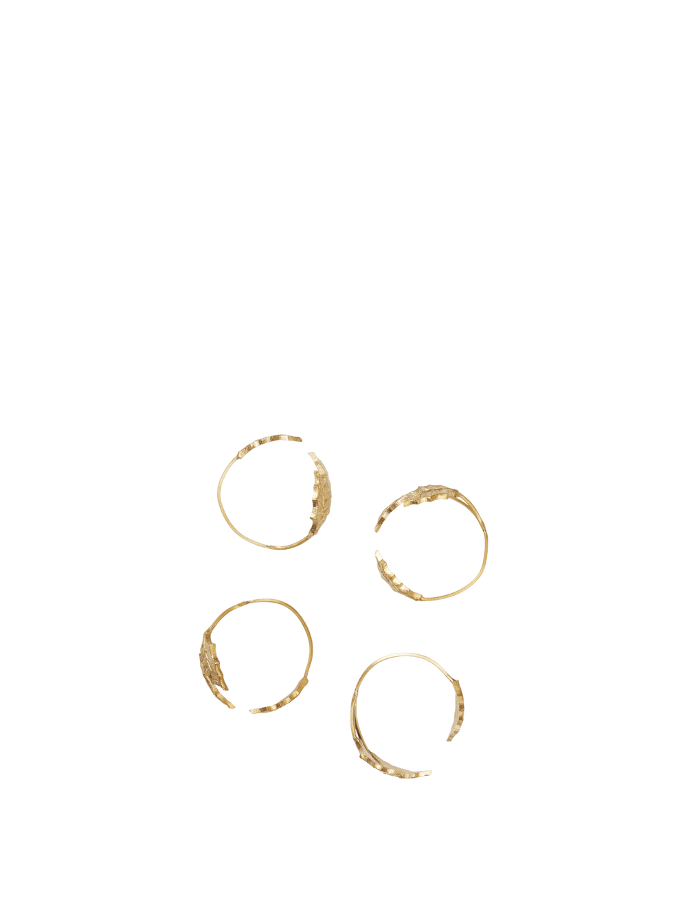ferm LIVING Holly Leaf Napkin Rings – Set of 4 – Brass