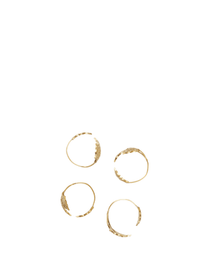 ferm LIVING Holly Leaf Napkin Rings – Set of 4 – Brass