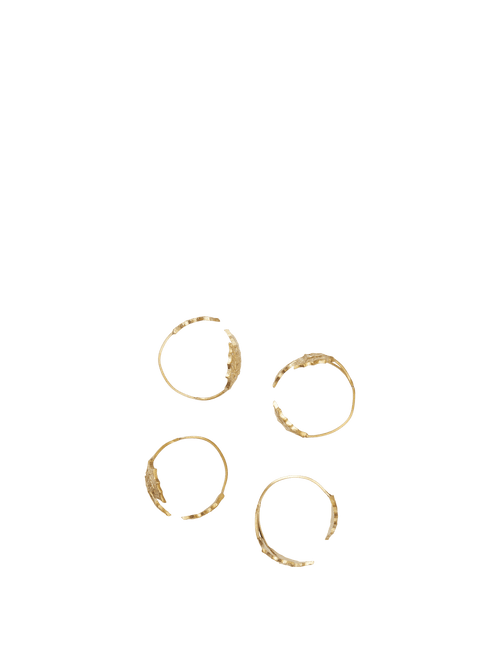 ferm LIVING Holly Leaf Napkin Rings – Set of 4 – Brass