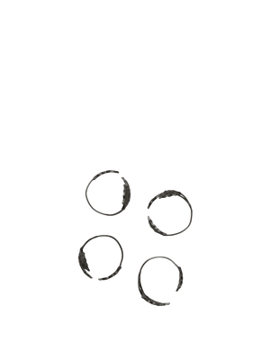 ferm LIVING Holly Leaf Napkin Rings – Set of 4 – Black Brass