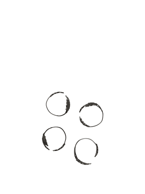 ferm LIVING Holly Leaf Napkin Rings – Set of 4 – Black Brass