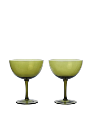 ferm LIVING Host Cocktail Glasses – Set of 2 – Moss Green