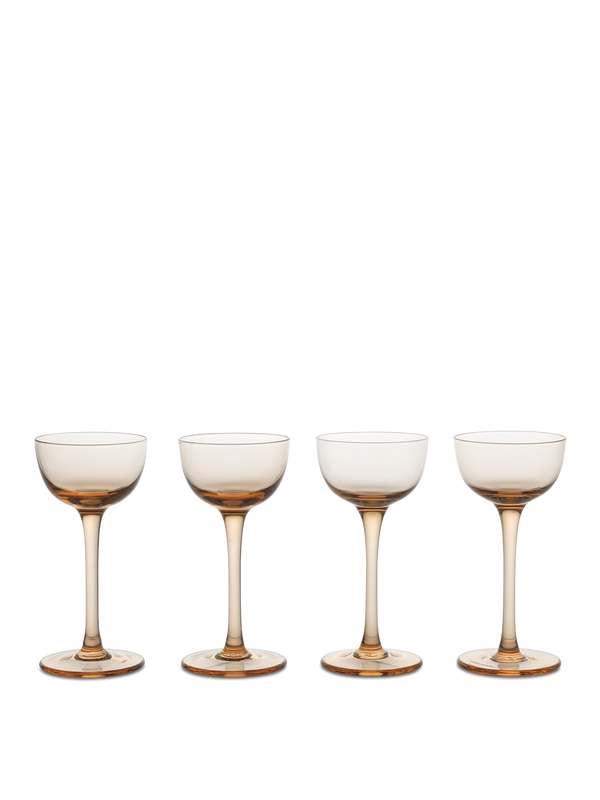ferm LIVING Host Liqueur Glasses – Set of 4 – Blush