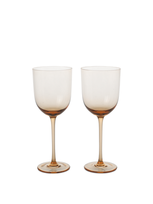 ferm LIVING Host White Wine Glasses – Set of 2 – Blush