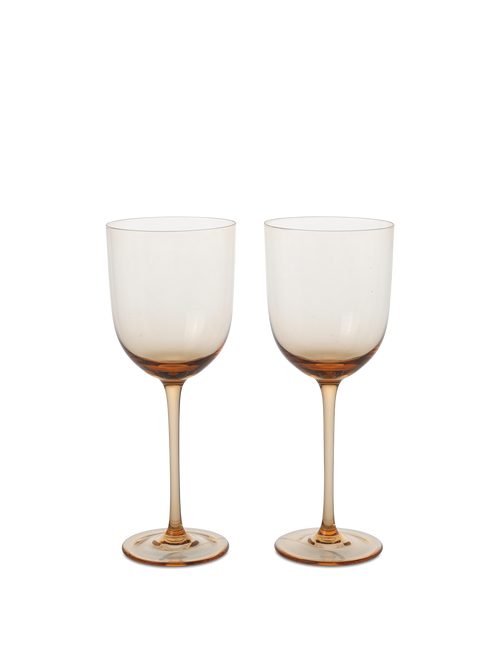 ferm LIVING Host White Wine Glasses – Set of 2 – Blush