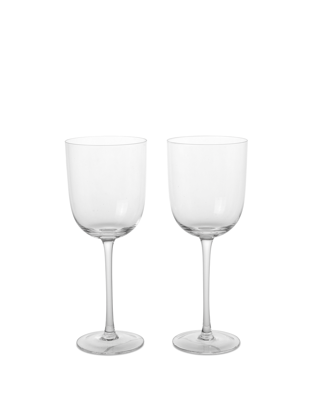 ferm LIVING Host White Wine Glasses – Set of 2 – Clear