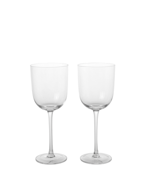 ferm LIVING Host White Wine Glasses – Set of 2 – Clear