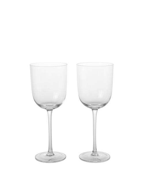 ferm LIVING Host White Wine Glasses – Set of 2 – Clear