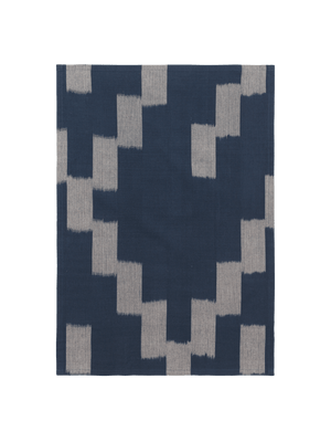 ferm LIVING Ikat Tea Towel – Ink Blue / Parchment