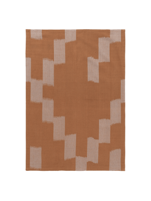 ferm LIVING Ikat Tea Towel – Terracotta / Mist Blue