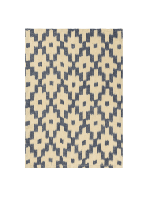 ferm LIVING Ikat Tea Towel – Ink Blue / Off-white