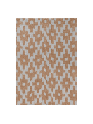 ferm LIVING Ikat Tea Towel – Mist Blue / Terracotta