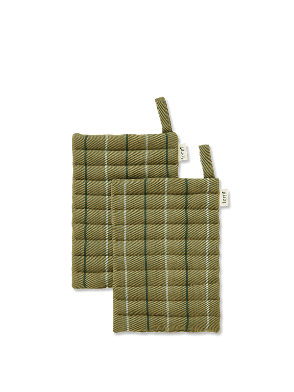 ferm LIVING Ito Pot Holder – Set of 2 – Seaweed
