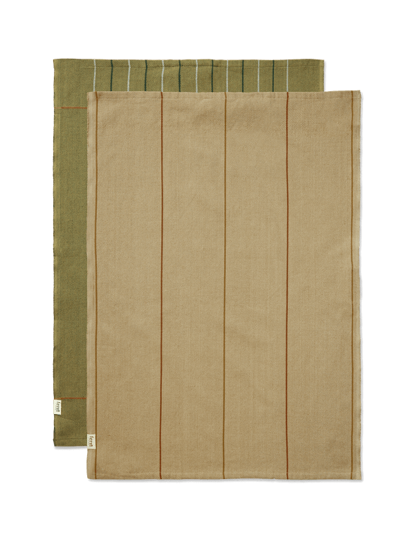 ferm LIVING Ito Tea Towel – Set of 2 – Seaweed / Flax