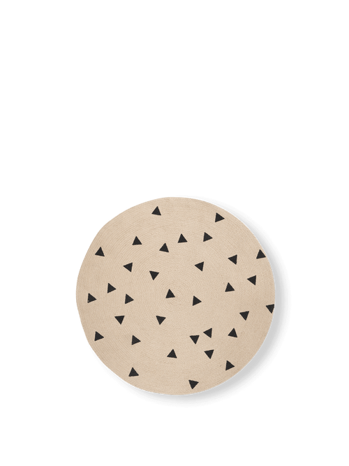 ferm LIVING Jute Carpet Small – Black Triangles