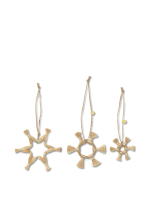ferm LIVING Jute Stars – Set of 3 – Natural