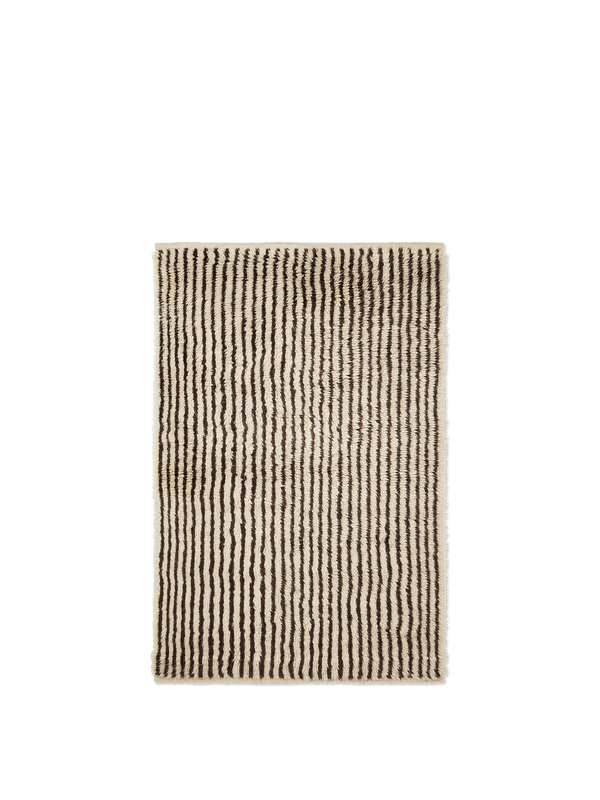 ferm LIVING Kami Knotted Rug 120 x 180 cm – Off-white / Coffee