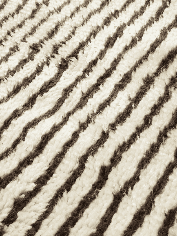 ferm LIVING Kami Knotted Rug 120 x 180 cm – Off-white / Coffee