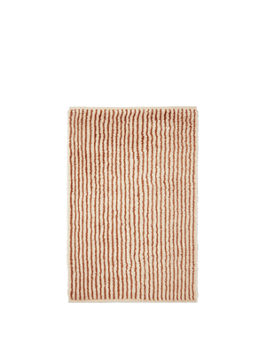 ferm LIVING Kami Knotted Rug 120 x 180 cm – Off-white / Red Brown