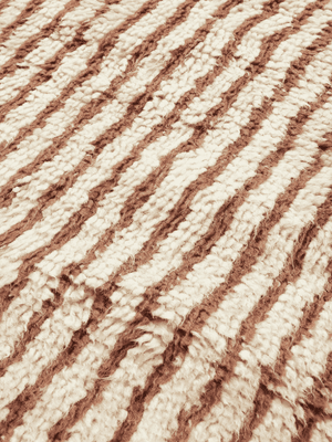 ferm LIVING Kami Knotted Rug 120 x 180 cm – Off-white / Red Brown