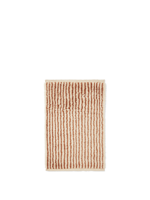 ferm LIVING Kami Knotted Rug 80 x 120 cm – Off-white / Red Brown