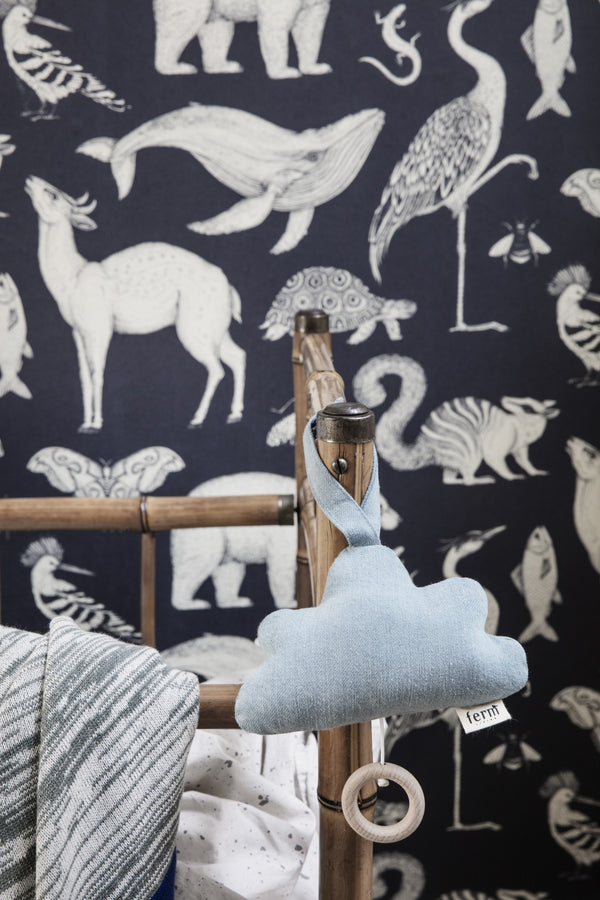 ferm LIVING Katie Scott Wallpaper – Animals – Dark Blue