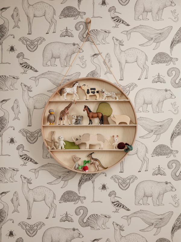 ferm LIVING Katie Scott Wallpaper – Animals – Off-white