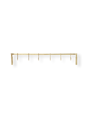 ferm LIVING Kitchen Rod incl. 6 Hooks – Brass