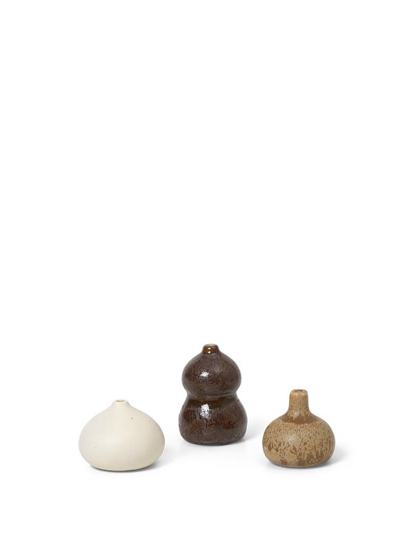 ferm LIVING Komo Mini Vases – Set of 3 – Multi