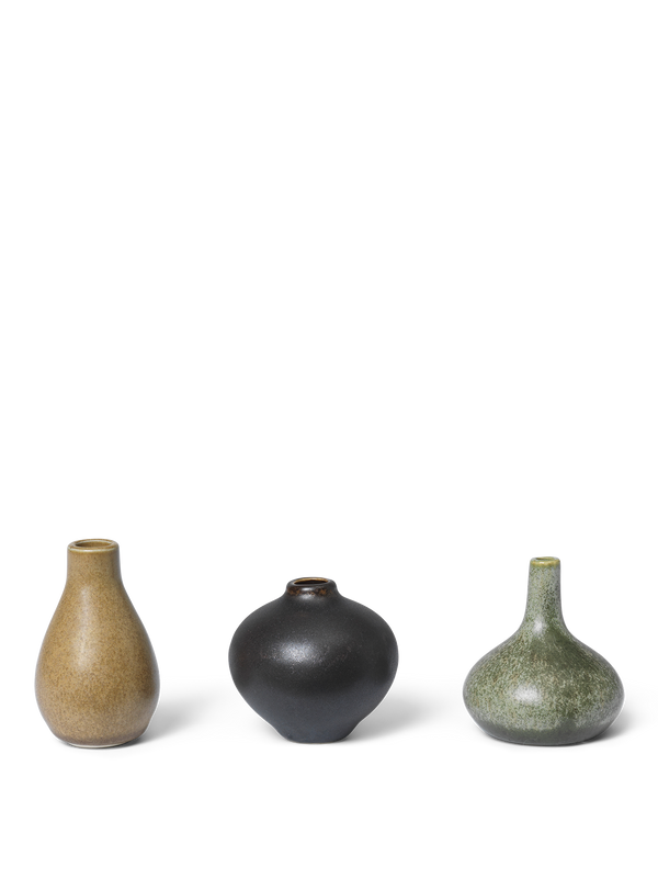 ferm LIVING Komo Mini Vases – Set of 3 – Calm Blend