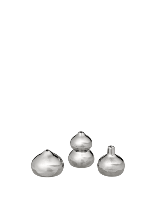ferm LIVING Komo Mini Vases – Set of 3 – Silver