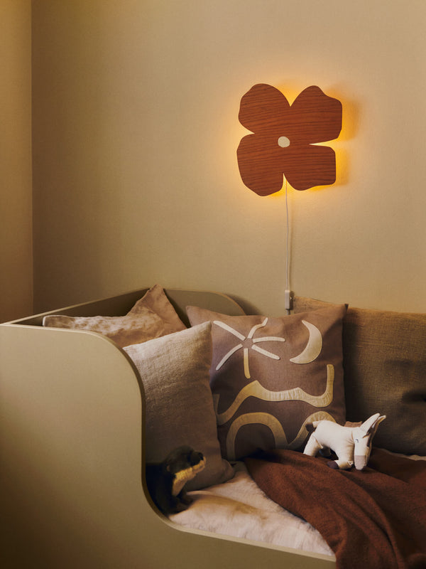 ferm LIVING Kove Appliqué Cushion – Tan