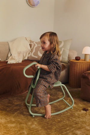 ferm LIVING Kove Appliqué Cushion – Elm Green