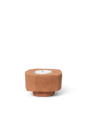 ferm LIVING Kurinu Candle Holder – Terracotta