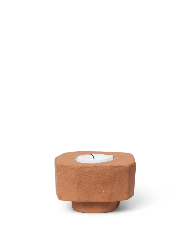 ferm LIVING Kurinu Candle Holder – Terracotta