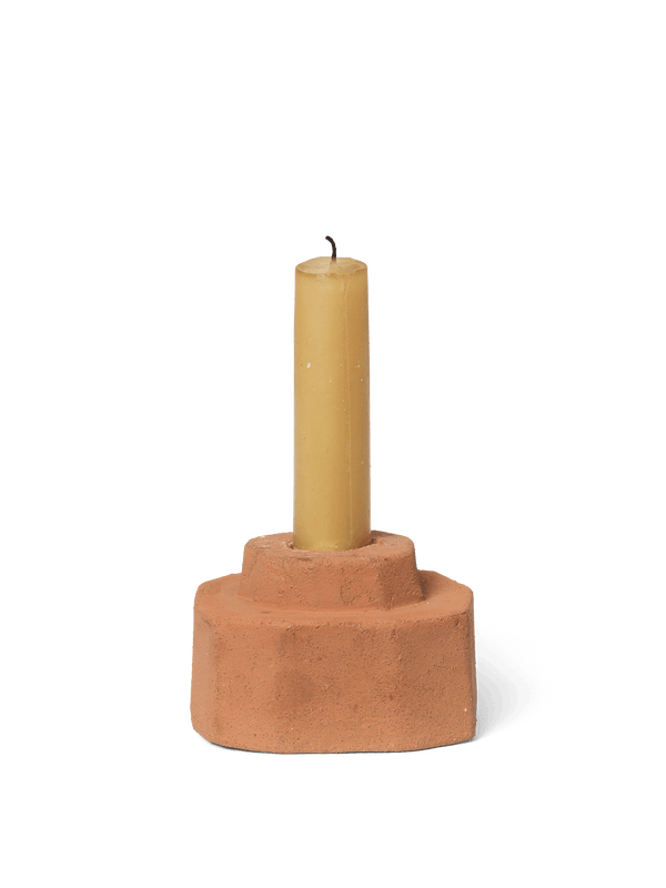 ferm LIVING Kurinu Candle Holder – Terracotta